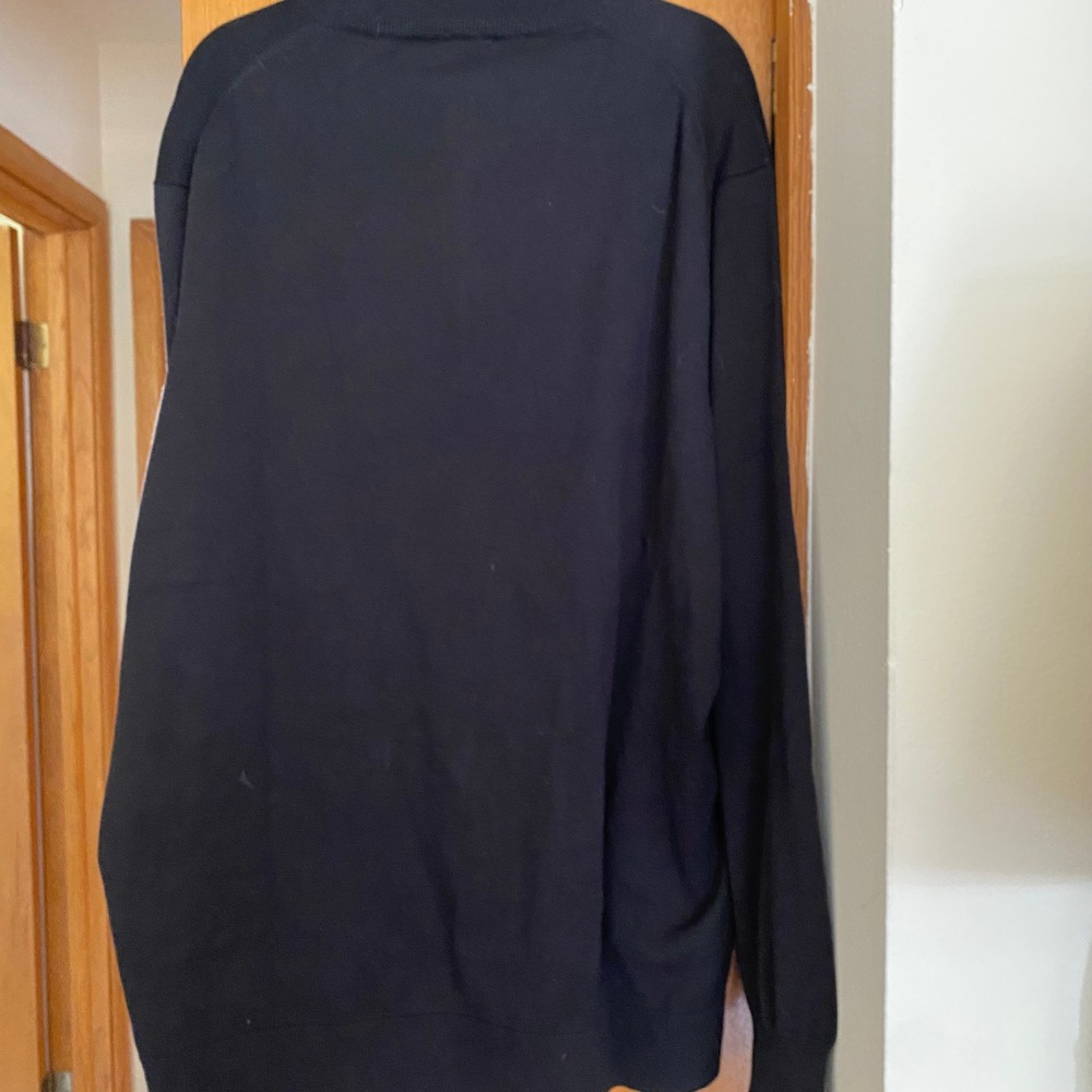 Jos A Bank Pima Cotton Black Quarter Zip Sweater 2X Office Normcore Preppy Light - Picture 5 of 5